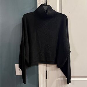 Free People Cashmere Cropped Turtleneck Sweater